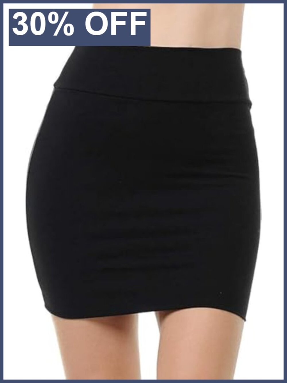 Women's Bodycon Mini Pencil Skirt Stretchy Nylon Spandex Blend Made in USA